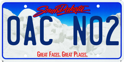 SD license plate 0ACN02