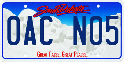 SD license plate 0ACN05