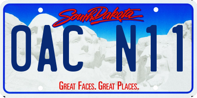 SD license plate 0ACN11