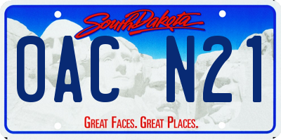 SD license plate 0ACN21