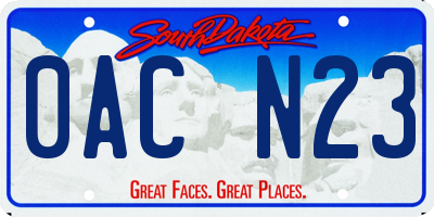 SD license plate 0ACN23