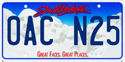 SD license plate 0ACN25