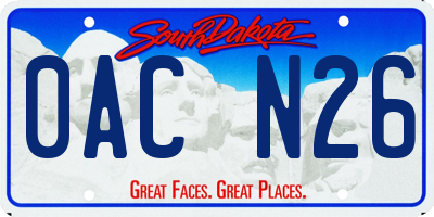 SD license plate 0ACN26