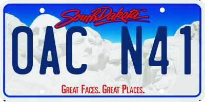 SD license plate 0ACN41