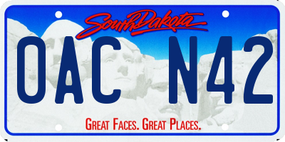 SD license plate 0ACN42