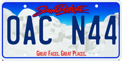 SD license plate 0ACN44