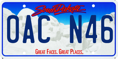 SD license plate 0ACN46