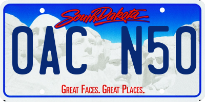 SD license plate 0ACN50