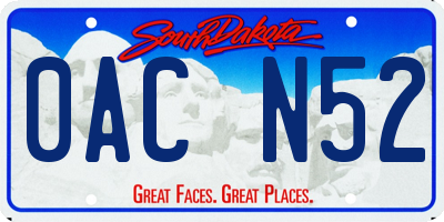 SD license plate 0ACN52