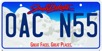 SD license plate 0ACN55