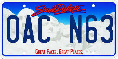 SD license plate 0ACN63