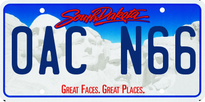 SD license plate 0ACN66