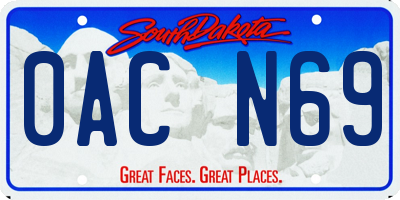 SD license plate 0ACN69