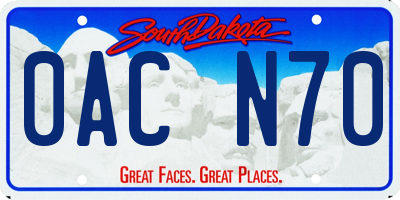 SD license plate 0ACN70