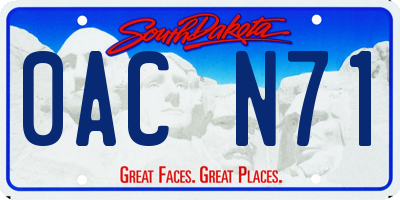 SD license plate 0ACN71