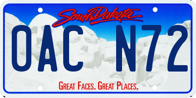 SD license plate 0ACN72