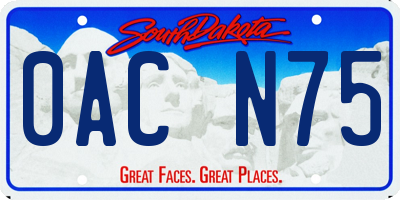 SD license plate 0ACN75