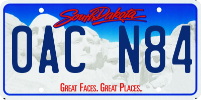 SD license plate 0ACN84