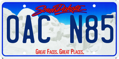 SD license plate 0ACN85