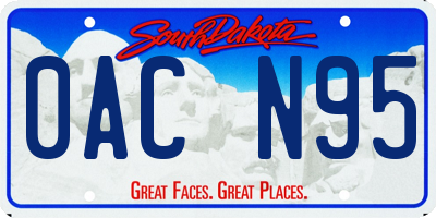 SD license plate 0ACN95