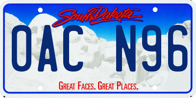 SD license plate 0ACN96