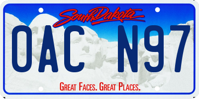 SD license plate 0ACN97