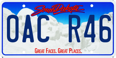 SD license plate 0ACR46