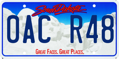 SD license plate 0ACR48