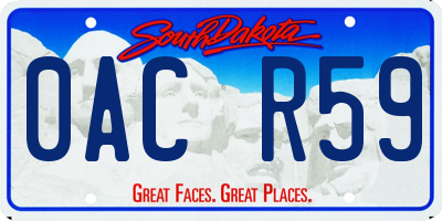 SD license plate 0ACR59