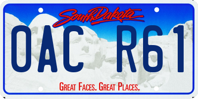 SD license plate 0ACR61