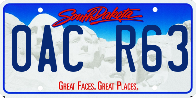 SD license plate 0ACR63