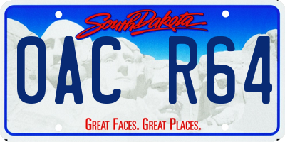 SD license plate 0ACR64