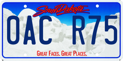 SD license plate 0ACR75