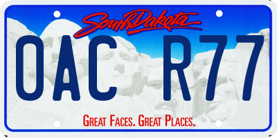 SD license plate 0ACR77