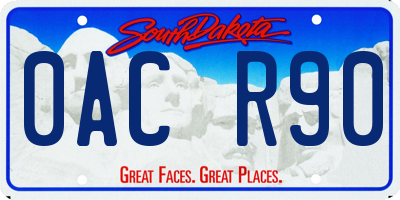 SD license plate 0ACR90