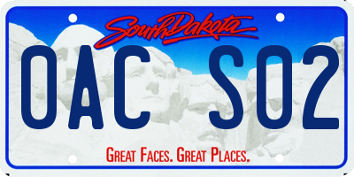 SD license plate 0ACS02