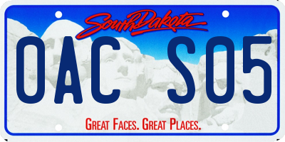 SD license plate 0ACS05