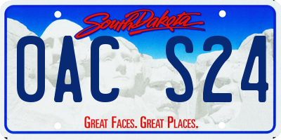 SD license plate 0ACS24