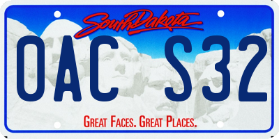 SD license plate 0ACS32