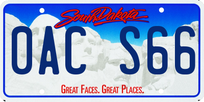 SD license plate 0ACS66