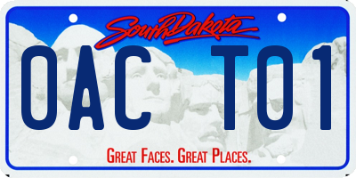 SD license plate 0ACT01