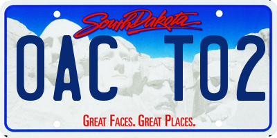 SD license plate 0ACT02