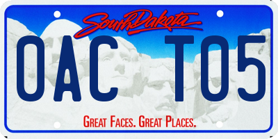 SD license plate 0ACT05