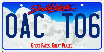 SD license plate 0ACT06