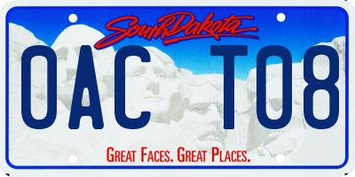 SD license plate 0ACT08