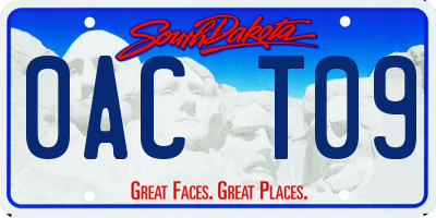 SD license plate 0ACT09