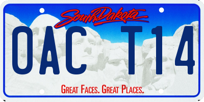 SD license plate 0ACT14