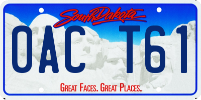 SD license plate 0ACT61