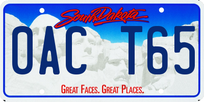 SD license plate 0ACT65