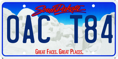 SD license plate 0ACT84